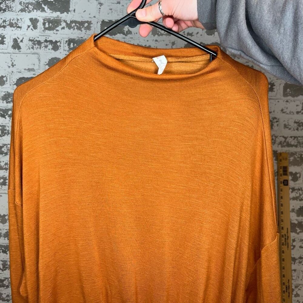 Anthropology Daily practice  | women long sleeve orange dress open back